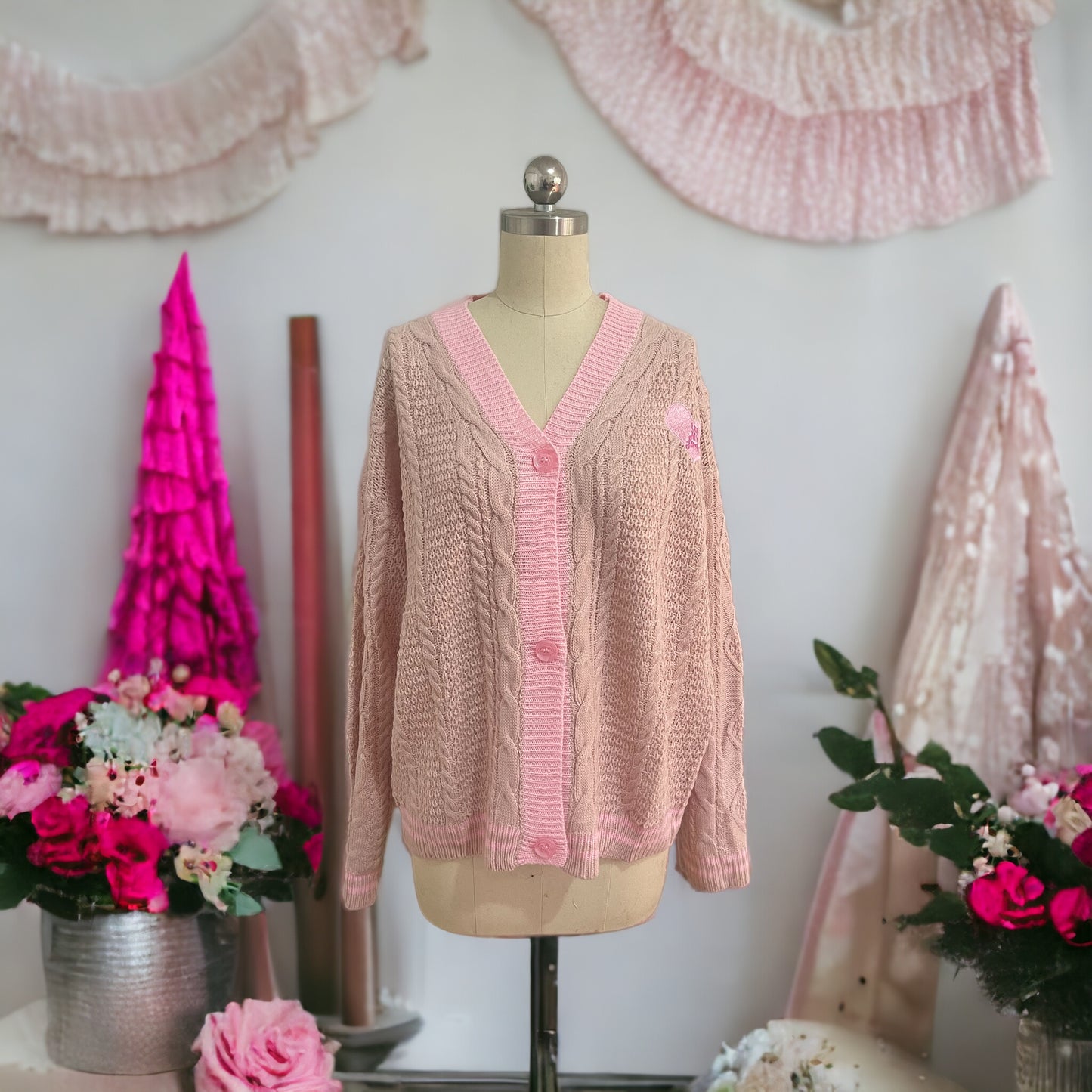 Pink Stars 'Ur My Lover' Cardigan