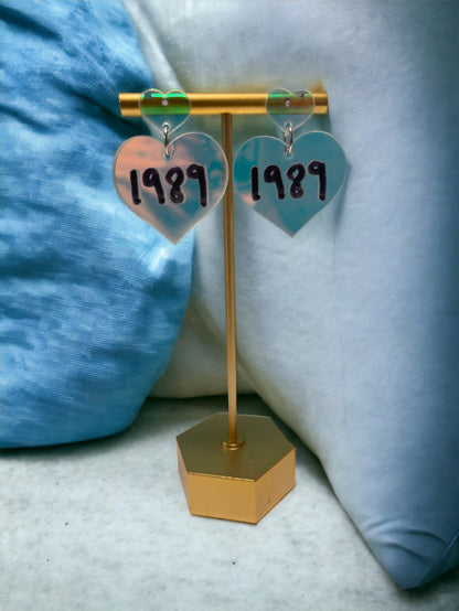 1989 Heart Shape Dangle Earrings