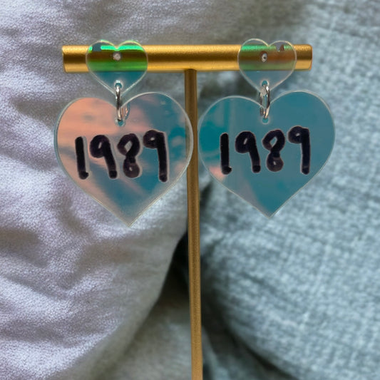 1989 Heart Shape Dangle Earrings