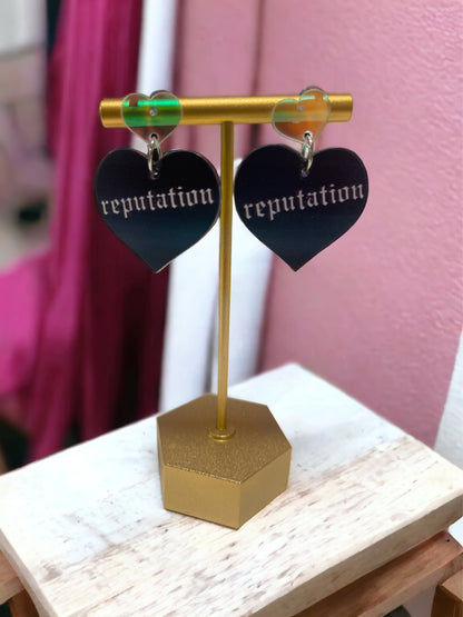 Reputation Heart Shape Dangle Earrings